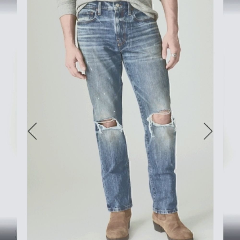 Men's MAVI Ripped Wide Leg Blue Jeans 33/32